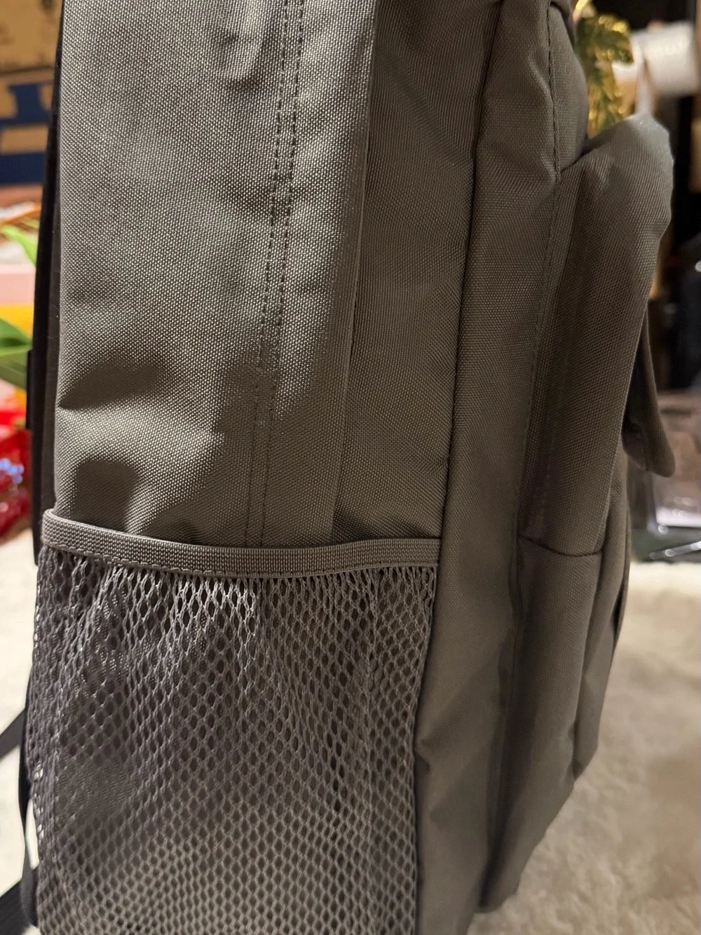 Jansport Gray Backpack with Front Pocket and Logo Patch